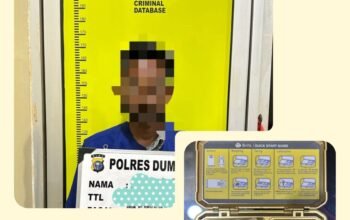 Satres Narkoba Polres Dumai Ringkus Pengedar Sabu di Kampung Dalam, Sempat Buang Barang Bukti