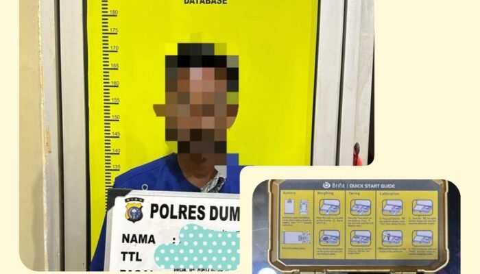 Satres Narkoba Polres Dumai Ringkus Pengedar Sabu di Kampung Dalam, Sempat Buang Barang Bukti
