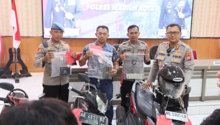 Dua Pelaku Curanmor Berhasil Dibekuk, Polres Madiun Kota Ungkap Kasus Pencurian Motor dan Mobil