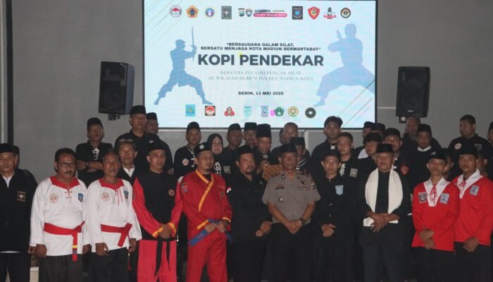 Kopi Pendekar Satukan Perguruan Silat, Polres Madiun Kota Perkuat Komitmen Jaga Kondusivitas