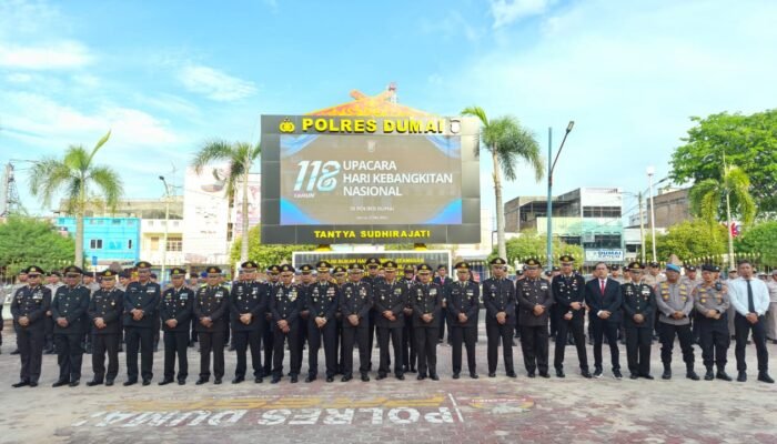 Polres Dumai Gelar Upacara Hari Kebangkitan Nasional ke-118 Berlangsung Khidmat