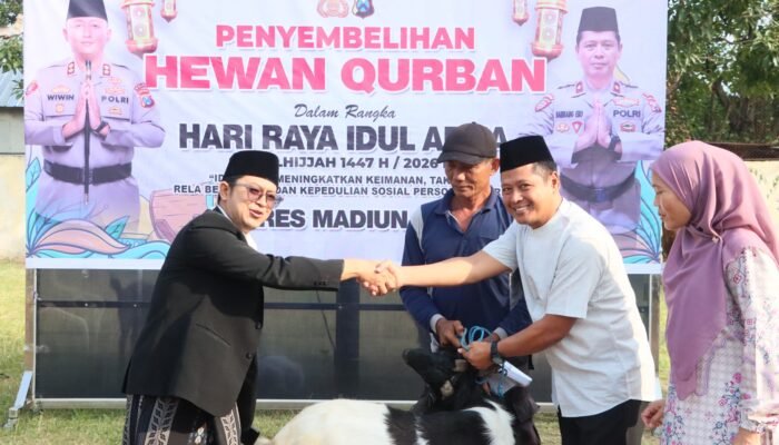 Idul Adha 1447 H, Polres Madiun Kota Salurkan 25 Ekor Hewan Qurban Wujud Kepedulian dan Kebersamaan