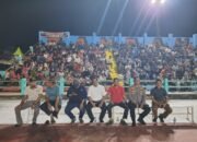 Ribuan Penonton Tumpah Ruah, Polsek Rambah Hilir Pastikan Turnamen Volleyball Berjalan Kondusif