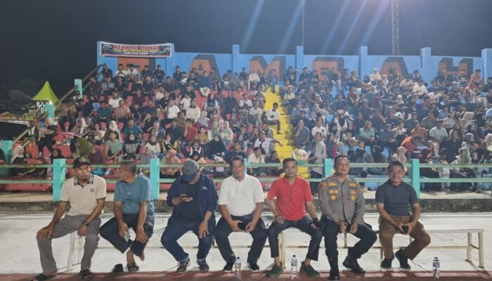 Ribuan Penonton Tumpah Ruah, Polsek Rambah Hilir Pastikan Turnamen Volleyball Berjalan Kondusif