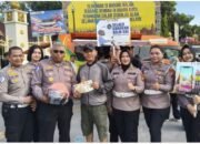 Kampanye Keselamatan dan Green Policing Ditlantas Polda Riau Meriahkan CFD Jalan Sudirman Pekanbaru