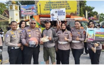 Kampanye Keselamatan dan Green Policing Ditlantas Polda Riau Meriahkan CFD Jalan Sudirman Pekanbaru