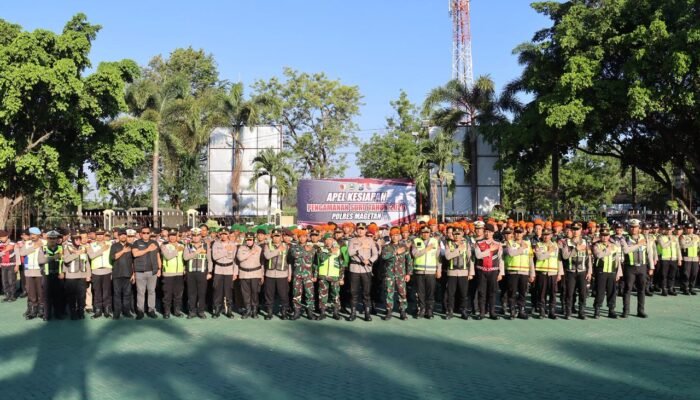 Sambut 1 Muharram 1448 H, Polres Magetan Gelar Apel Gabungan TNI-Polri Pastikan Suroan Aman dan Kondusif