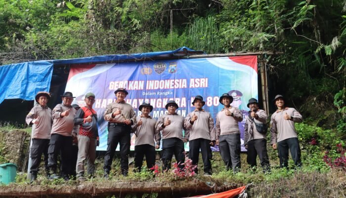 Dukung Indonesia ASRI, Polres Magetan Gelar Korve di Kawasan Air Terjun Tirtosari Sarangan