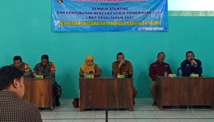 Musdes Rembuk Stunting dan Penyusunan RKP Desa 2027, Desa Talang Prioritaskan Pembangunan Berkualitas dan Pencegahan Stunting