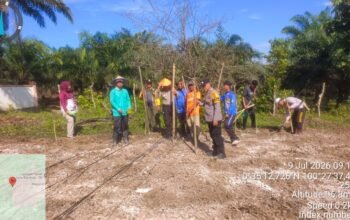 Polsek Rokan IV Koto Bersama Upika Tanam Jagung Kuartal II di Sikebau Jaya, Perkuat Ketahanan Pangan Nasional