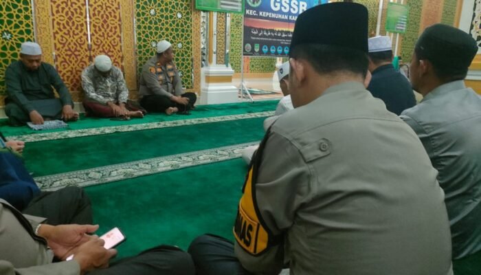 Polsek Kepenuhan Gandeng GSSB Bangun Kampung Tangguh Anti Narkoba dari Masjid