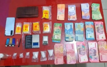 Polsek Ujung Batu Gagalkan Transaksi Sabu, Sita Uang Tunai Rp10,4 Juta dan Barang Bukti 45,84 Gram