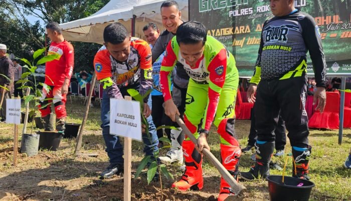 224 Rider Ramaikan Bhayangkara Adventure Rohul 3 Trabas, Polres Rokan Hulu Gaungkan Green Policing dan Pencegahan Karhutla
