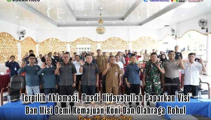 Terpilih Aklamasi, Rusdi Hidayatullah Paparkan Visi Dan Misi Demi Kemajuan Koni Dan Olahraga Rohul