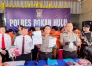 Polres Rohul Gelar Press Release, Bandar Narkotika di Rambah Ditangkap dengan Sabu 1,03 Kilogram dan 246 Butir Ekstasi