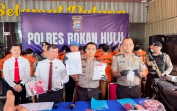 Polres Rohul Gelar Press Release, Bandar Narkotika di Rambah Ditangkap dengan Sabu 1,03 Kilogram dan 246 Butir Ekstasi