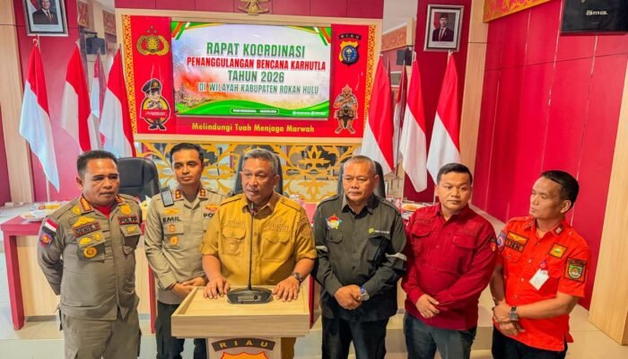 Gelar Rakor Bersama Polres Rohul, Bupati Perintahkan Pembentukan Satgas Karhutla di Wilayah Rawan, 171 Hotspot Terdeteksi