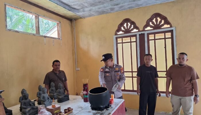 Polsek Rambah Hilir Tangkap Pelaku Pembakar Vihara Muara Takus Di Desa Pasir Jaya