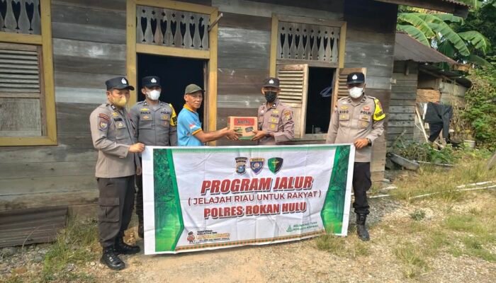 Polsek Kunto Darussalam Hadir untuk Warga Pinggiran Sungai Rokan Lewat Program JALUR