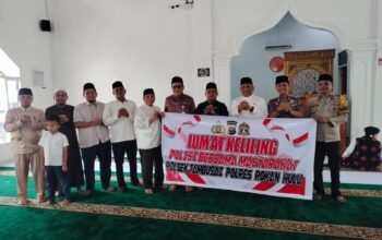 Polsek Tambusai Gaungkan Pesan Kamtibmas dalam Jumat Keliling di Desa Batas
