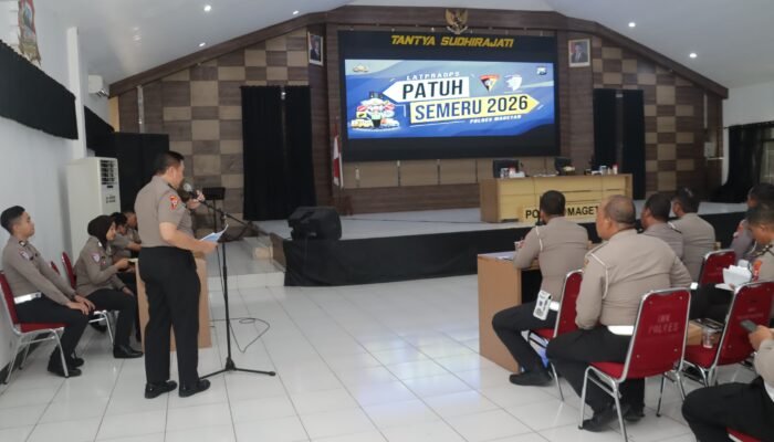 Jelang Operasi Patuh Semeru 2026, Polres Magetan Gelar Latihan Pra Operasi untuk Tingkatkan Kesiapan Personel