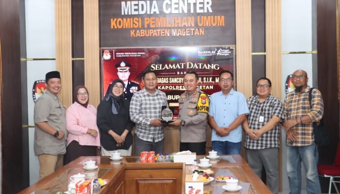 Kapolres Magetan Sambangi KPU, Perkuat Sinergi dan Komunikasi Lintas Sektoral