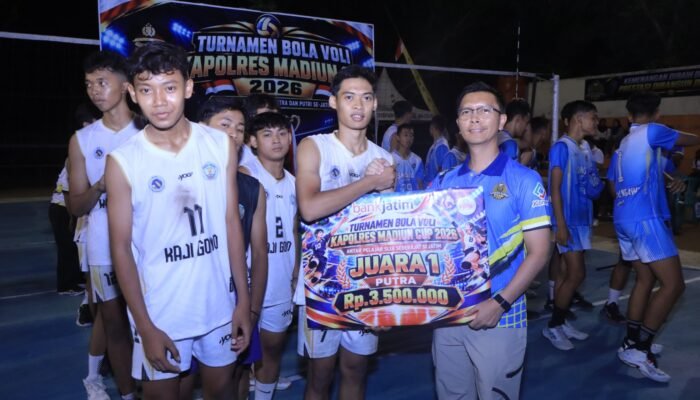 Semangat Sportivitas Warnai Penutupan Turnamen Voli Kapolres Madiun Cup 2026